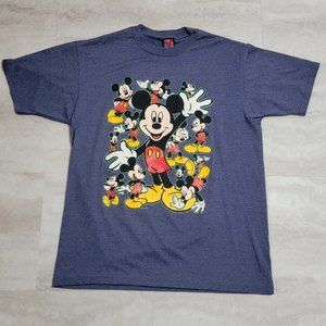 Vintage Mickey Mouse Graphic Blue Mickey Unlimited by Velva Sheen T-Shirt Large